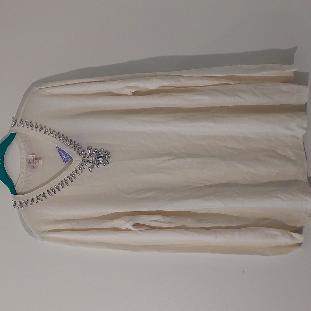 NWT Jeweled neck sweater